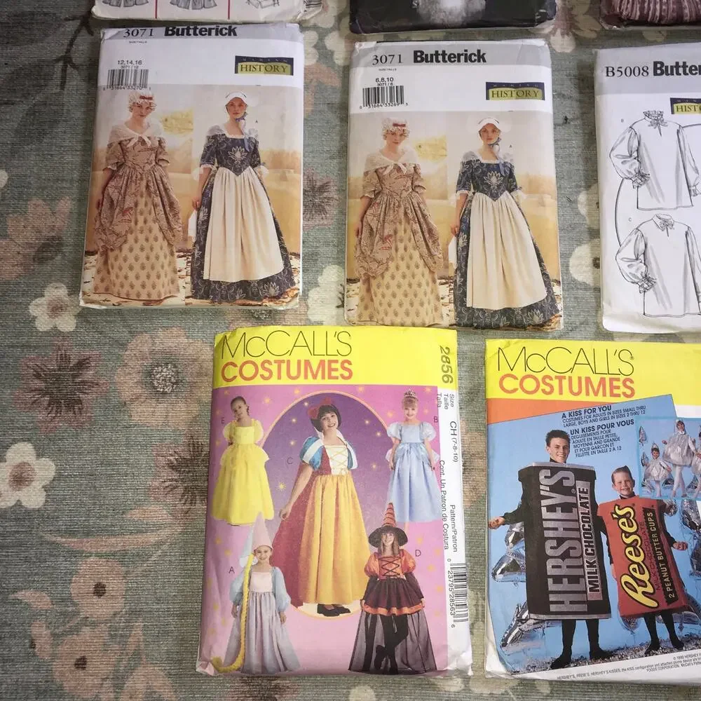 **Lot of 14** Sewing Patterns Renaissance Halloween Costume Novelty ALL CUT